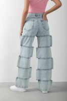 Cut Out Tasarım Kadın Jean Denim Pantolon