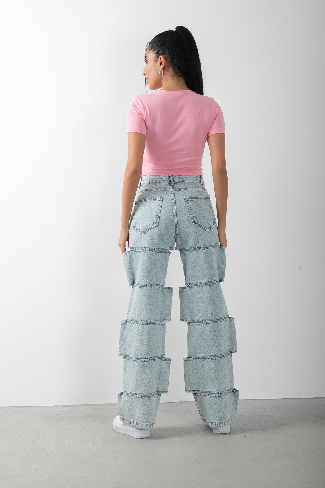 Baskılı Kısa Kol Crop Body