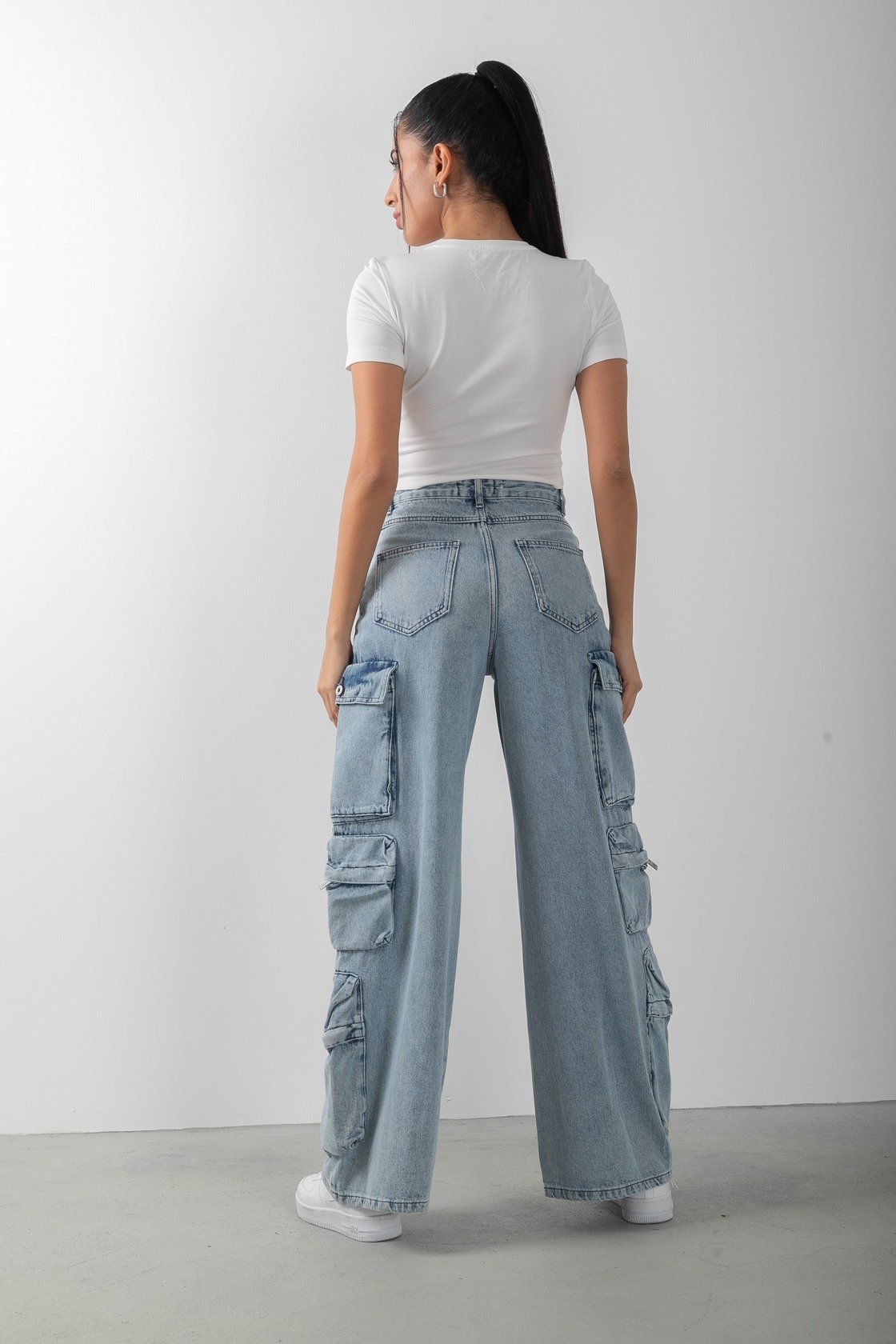 No Social Media Baskılı Crop Kısa Kol Body