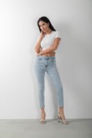 Taş Detaylı Skinny Denim Mavi Kot Pantolon