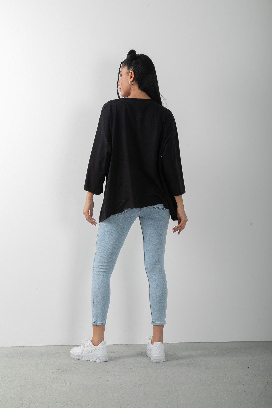 Mottolu Oversize No Problemo Tişört