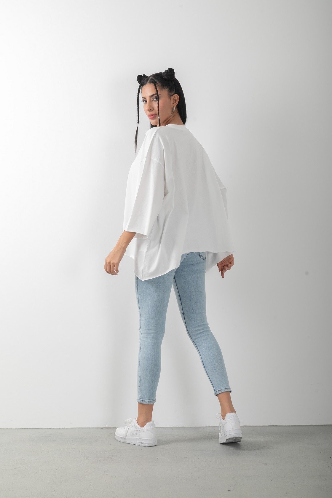 Influencer Baskılı Oversize Tişört