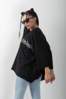 Oversize Ayıcık Baskılı No Problemo Tişört