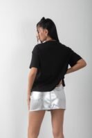 Parlak Dudak Baskılı Varaklı Tişört