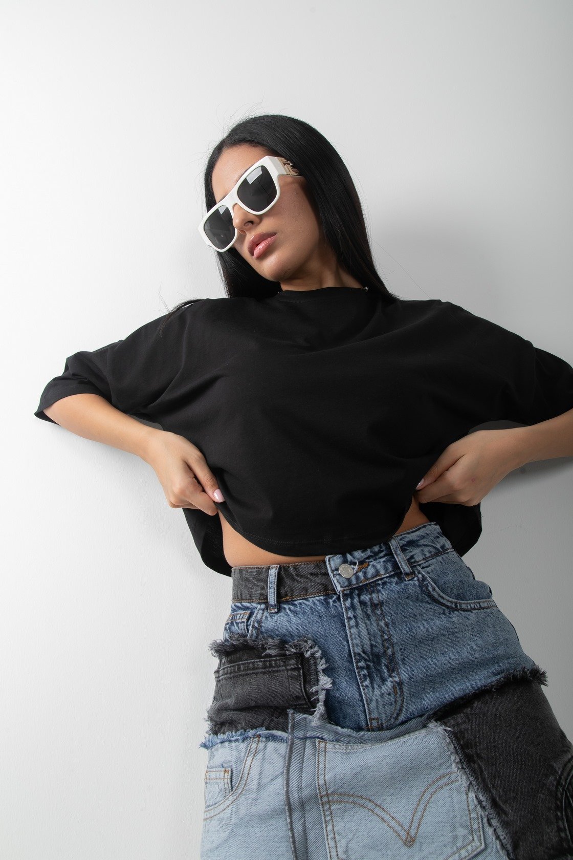 Düz Basic Bisiklet Yaka Penye Tişört