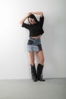 Düz Basic Bisiklet Yaka Penye Tişört