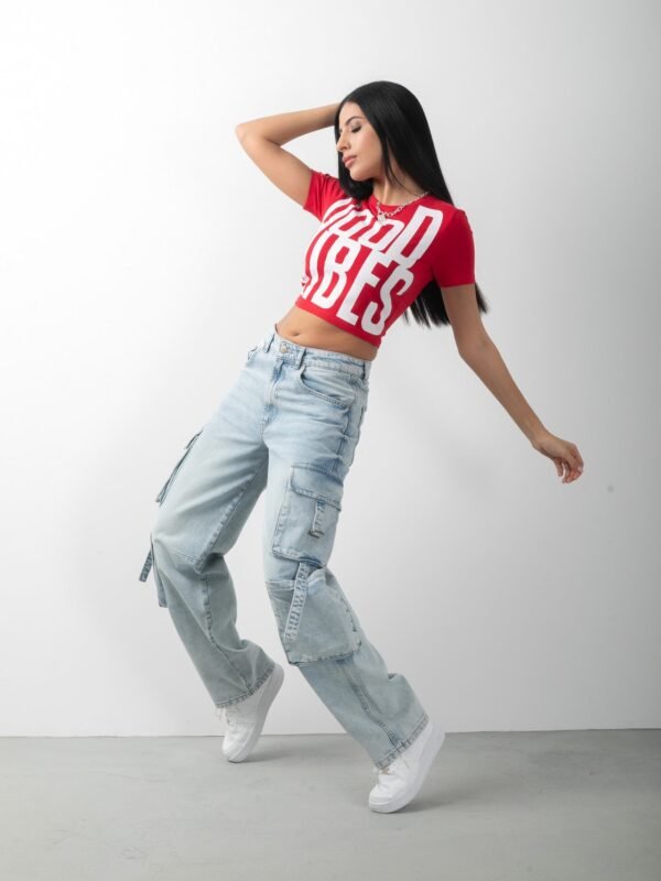 Tasarım Kargo Jean Denim Pantolon