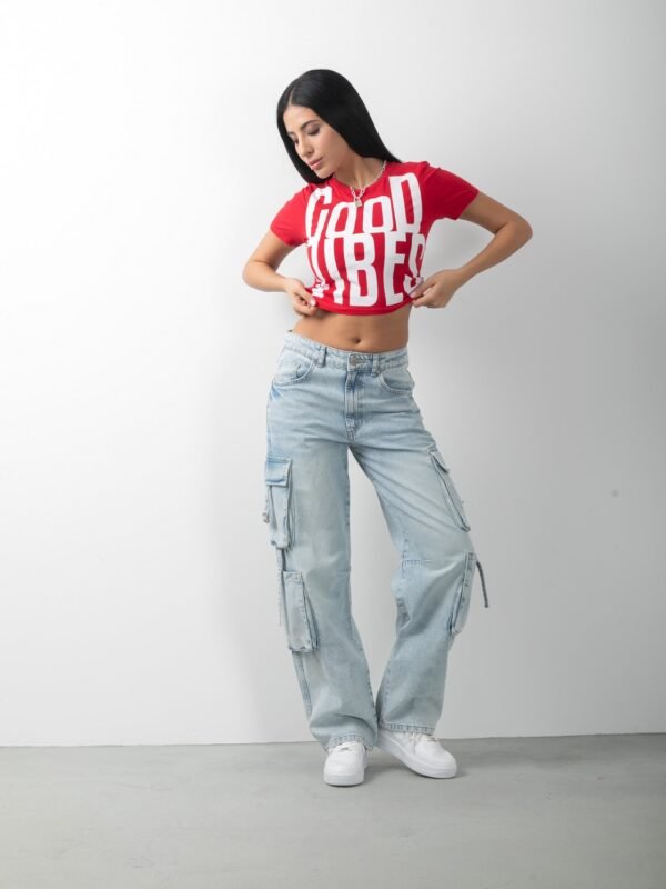 Tasarım Kargo Jean Denim Pantolon