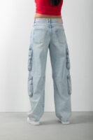 Tasarım Kargo Jean Denim Pantolon