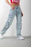 Tasarım Kargo Jean Denim Pantolon