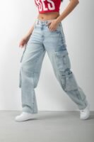 Tasarım Kargo Jean Denim Pantolon
