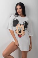 Mouse Baskılı Oversize Uzun Tişört