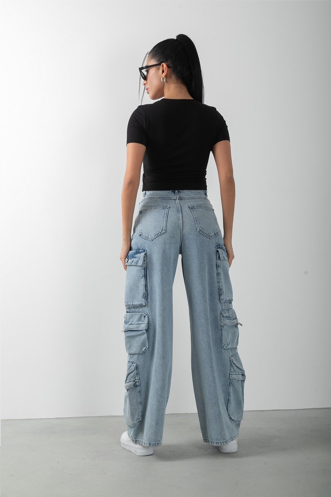 Cut Out Tasarım Jean Denim Pantolon