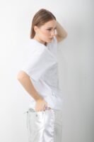 Parlak Taş Pul Payet Detaylı Oversize Tişört